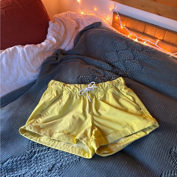 lululemon athletica Pants - Lululemon Athletica Banana Yellow Athletic Shorts
